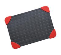 BUTIFULSIC Planche de Dégivrage Rapide Plateau Carré Résistant sans Déformation en Alliage D'aluminium Noir pour Steak et Poitrine de Poulet pour Présents de Pendaison de Crémaillère