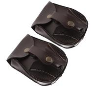 BUTIFULSIC Pochettes de Ceinture Sport Paquet Banane Multifonction Lot de 2 en Cuir et Cuivre Fermeture Métallique Simple Design pour Camping et Course