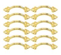 BUTIFULSIC Poignées de Tiroir Vintage Dorées en Métal Lot de 12 pour Boîtes à Bijoux et Commode Mini Poignées Décoratives pour Projets de Bricolage