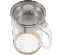 BUTIFULSIC Pot à Thé Verre avec Filtre à Mailles Fines Passoire Multifonction pour Lait de Soja Jus et Infusion Récipient Filtrant Polyvalent pour Cuisine et Restaurant
