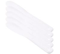 BUTIFULSIC Spatules Cuillères en Silicone Blanches 5 pcs pour Appliquer Masques et Crèmes, Accessoires Cosmétiques pour Femmes à la Maison et en Déplacement
