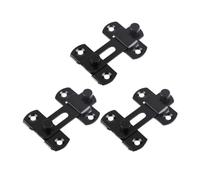 BUTIFULSIC Verrou à Bascule en Acier Inoxydable Noir 3pcs pour Porte Coulissante, Améliore la Sécurité, Adapté aux Portes Métalliques Bois