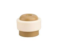Butoir à Visser, Fixation Au Sol, Plastique Durable, Ø35x30 mm, Protection Murale, Évite Trous, Arrêt Porte, Marron Et Beige, Petit Et Efficace, Vis Incluse, Aluminium, THIRARD