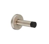 Butoir Balustre Design, Protection Murale, Inox Brossé, Fixation Murale, Ø53x82 mm, Embout Caoutchouc, Prévention Trous, Vis Fournie, Longueur 8,5cm, Accessoire Porte, THIRARD