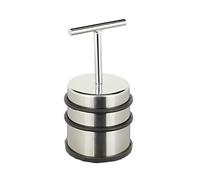 Butoir de porte à poignée, lot de 10, porte, fenêtre, haute, ronde, intérieur, caoutchouc, acier inoxydable, ∅7, argenté