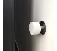 Butoir de porte auto-adhésif en caoutchouc durable avec base en acier inoxydable - Protecteur mural anti-bruit et pare-chocs, convient pour la maison et le bureau, options noir et blanc, protection mu
