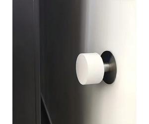 Butoir de porte auto-adhésif en caoutchouc durable avec base en acier inoxydable - Protecteur mural anti-bruit et pare-chocs, convient pour la maison et le bureau, options noir et blanc, protection mu
