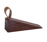 Butoir de Porte Créatif en Bois Massif Rehaussé, Style Nordique | Anneau PU au Dos, Finition No Burrs, Format Compact Léger, Couleur Café Couleur Aléatoire