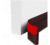 Butoir de porte flexible résistant aux intempéries Marron clair | Bande adhésive pour isolation de la maison, balayage sous porte, bloque la poussière, barrière thermique à économie d'énergie