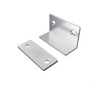 Butoir de porte magnétique invisible fin 38 mm Argenté | Aimants puissants, maintien sûr, ouverture facile, pour armoires et tiroirs, solution fiable