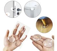 Butoir de porte rond auto-adhésif transparent, tampon d'amortisseur en caoutchouc, silencieux d'armoire, protecteur mural, poignées de porte, bouchon de protection de pare-chocs 50x8mmx6pcs