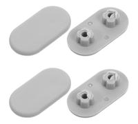 Butoirs de Siège de Toilette Gris en Plastique 4 Pièces | Bruit et Absorption des Chocs, Adaptés aux Toilettes Familiales et Locations, Accessoires Solide
