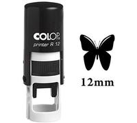 BUTTERFLY Timbre auto-encrage Mini Rubber ronde enseignants décoratifs Timbres 12mm