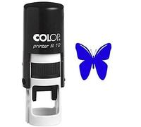 BUTTERFLY Timbre auto-encrage Mini Rubber ronde enseignants décoratifs Timbres 12mm