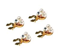 Button Covers for Women - 4PCS Pearl Rhinestone Dress Decoration, Elegant Button Cover Cufflinks for Clothing, Stylish Detachable Cufflinks for Women Girls | Pearl Cover for Coats Skirts Suits Wedding