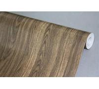 BUVU Film adhésif pour meubles, aspect bois, papier peint, 45 cm x 300 cm, marron, vintage, imperméable, papier peint mural pour meubles, murs, armoires, cuisines, tables