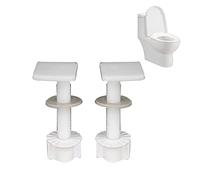 Buwei Lot de 2 écrous à vis universels pour abattant de toilette, vis de fixation pour siège de toilette, kit de vis d'expansion, écrous de connecteur de toilettes, accessoires