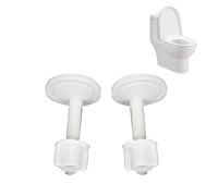 Buwei Lot de 2 écrous à vis universels pour abattant de toilette, vis de fixation pour siège de toilette, kit de vis d'expansion, écrous de connecteur de toilettes, accessoires