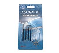 Buwei Nouveau 7 pièces 0.7mm-3mm Mini hexagone Hexagonal llen Ensemble clé Tournevis Trousse à Outils