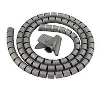BuxiuGK Gaine Range Cable Spirale Tube,Spirale Câble Flexible Tube 28mm*2m,pour Câble D'ordinateur,avec Fil à la Maison ou au Bureau,Gris