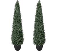 Buxus artificiels en forme de topiaires, design en pot, faciles d'entretien, 1,2 mètre (4 pieds)
