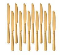 Buyer Star 12 pièces couteaux à dîner en or, couverts en acier inoxydable ensemble de couverts pour la cuisine à domicile ou le restaurant, 8,86 pouces