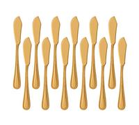 Buyer Star Couteau à poisson, ensemble de couteaux pointus en acier inoxydable doré servant au poisson, kit d'ustensiles poli miroir (paquet de 12)