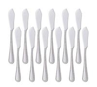 Buyer Star Couteaux à poisson 12 pièces, ensemble de couteaux en acier inoxydable vaisselle en argent pour la cuisine à domicile et le restaurant, lavables au lave-vaisselle