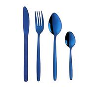Buyer Star Ensemble de couverts en acier inoxydable - Bleu - Classique - Basique - Fin - Service de table pour 6 personnes - Pour restaurant ou hôtel