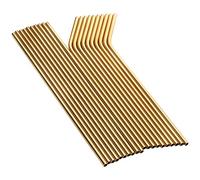 Buyer Star Lot de 20 pailles réutilisables en acier inoxydable Doré