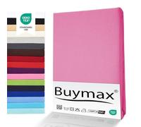 Buymax® Drap-Housse 80X200Cm Paquet De Deux Drap-Housse 100% Coton Jersey, Hauteur De Matelas Jusqu'À 25 Cm, Couleur Vieux Rose