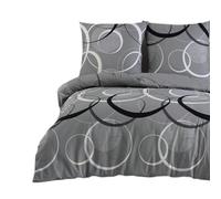 Buymax® Housse de Couette 3 Pièces 200x220 cm 100% Coton - Parure de lit Renforcé avec 2 Taies d’Oreiller 80x80 cm, Fermeture Éclair, Certifiée Oeko-TEX