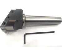 Buyohlic Coupe-mouches à tête de 5,1 cm avec tige MT3 (M12 x 4,4 cm) et foret à outils HSS M2 0,3 cm carré x 7,6 cm