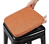 BUYUE Coussin magnétique en tissu tissé pour tabouret de bar 1 pièce, coussin de siège de chaise amélioré antidérapant et respirant pour tabouret métallique empilable pour café et bistro (carré