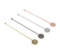 BuyW gitateur à Cocktail, 4pcs Agitateurs à Café en Acier Inoxydable Bâtonnets Swizzle à Long Manche Boisson Bâtonnets à Mélanger pour Restaurants Boutique de Thé au Lait