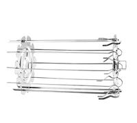 BuyW arbecue Rotissoire, Fourchette Brochettes Universelles en Acier Inoxydable Le Système de Brochettes Rotatifs Résistant s'Adapte à Tout Gril de Rôtisserie Tournebroche pour Barbecue