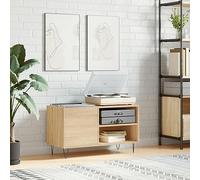 Buzaza Armoire à disques chêne Sonoma 85x38x48 cm Bois d'ingénierie,Player Boite,Meuble De Rangement,Rangement Disque Vinyle