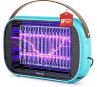 Buzbug Lampe Anti Moustique LED Tue Mouche Electrique, Lampe à Durée de Vie de 10 Ans, Durable Lampe Anti-Mouche,Piege a Mouche, Attrape Mouche-MA015B (bleu-vert)