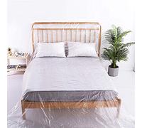BUZIFU 2 * 3m Bâche De Protection Anti-poussière Imperméable Bâche en Plastique Transparente Épaisse Indéchirable Couverture Garde pour Sol Meubles Matelas Sapin De Noël Déménagement Rénovation