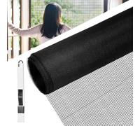 BUZIFU Moustiquaire Fenêtre 150x300cm Moustiquaire en fibre de verre Rouleau Moustiquaire Maille d'Écran Anti-Mouches Filet Écran Insecte DIY Moustiquaire pour fenêtres et portes(Noir)
