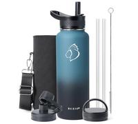 BUZIO Bouteille Inox Isotherme 1180ml Bouche Gourde Sport Étanche Bouteille d'eau sans BPA Isolation sous Vide en Acier Inoxydable à Double Paroi, Noir Indigo