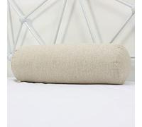 BVAMOS Traversin Long Oreiller en Lin Rond Oreiller Lombaire pour Canapé Lit Voiture Bureau, Coussin de Support d'Accoudoir Doux, Oreiller de Soutien du Cou, Soulagement des Douleurs Dos/Genou/Jambe