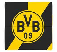 BVB Borussia Dortmund Coussin de siège Pliant, Noir et Jaune, avec poignée de Transport et Logo du Club