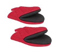 Bvdfgk 1 Paire de Gants de Cuisine, Gants de Cuisson Résistants à La Chaleur, Maniques Antidérapantes, Gants de Cuisine Multifonctionnels, En Coton et, Rouge