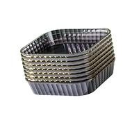 Bvdfgk 8 Pièces Petit Plateau Multifonction Réutilisable Léger Plat avec Support Assiette à Cornichons Plat à Fruits Secs Plateau de Rangement pour Snack, Grise