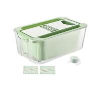Bvdfgk Appareil de Cuisine pour Hacher Les Légumes et Râper Le Fromage, avec Panier égouttoir, Vert à 3 Lames