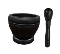 Bvdfgk Bol à épices, Presse-ail Manuel, Cadeau de Pendaison de Crémaillère, Mortier et Pilon Portables pour Pesto et Noix, Noir