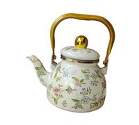 Bvdfgk Bouilloire émaillée 1,2 L, Carafe à Jus et à Eau Multifonction avec Poignée, Cafetière/théière pour Restaurant, Eau Froide, Usage Domestique, Fleur