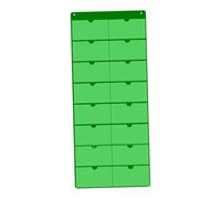 Bvdfgk Calendrier de Classe à Pochettes avec 16 Compartiments, Organisateur Mural En PVC Oxford, Porte-fiches de Calendrier Mensuel Vierge, Pochette Adaptée, Vert