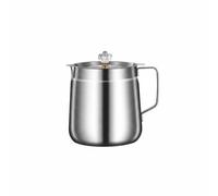 Bvdfgk Conteneur Huile Inoxydable Pot Cuisine Récipient Verseur Ergonomique Fonction Anti-déversement Adapté pour la Récupération d'Huile Préparation, 2L, With Filter Lid